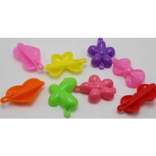 40 Mixed Color Assorted Plastic Mini Hair Frog Barrette Clip Bow Pin DIY Craft