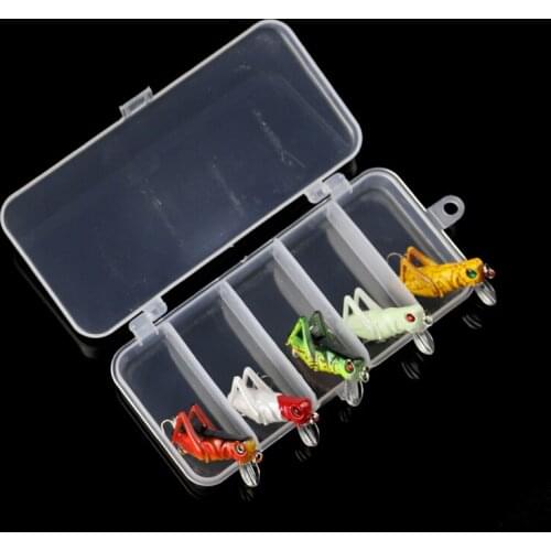 5 Pieces Fishing Lures Set 4cm 3g Artificial Lifelike Grasshopper Insects Bait Jig Wobblers Carp Fish Lure