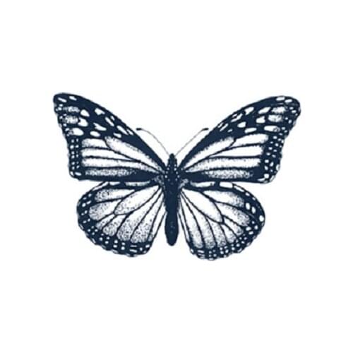 50MM×70MM tattoo waterproof stickers lasting female black and white butterfly, literary girl small fresh