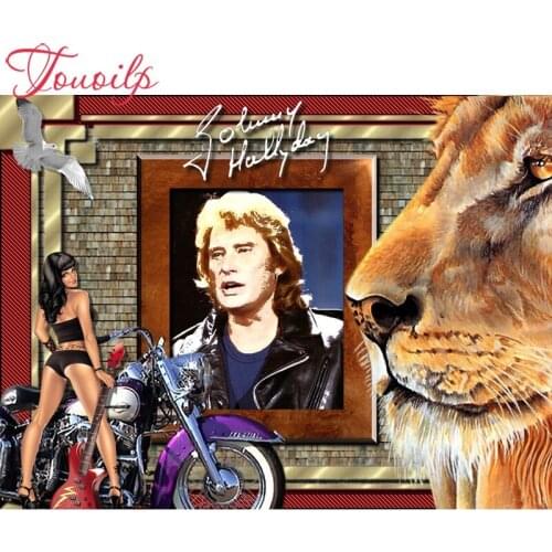 Embroidery Full 5D DIY Johnny Hallyday Diamond Painting Needlework Cross Stitch Rhinestone Handmade Decoration Art Gift Crafts