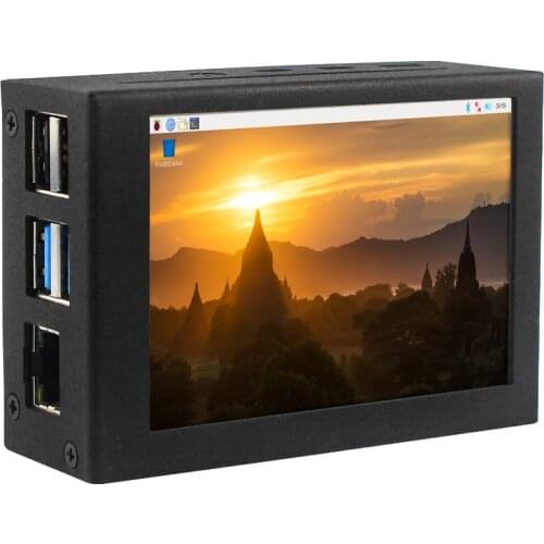 For Raspberry Pi 4 B 3.5 inch Touchscreen 480x320 LCD with Cooling Fan Heat Sinks Aluminium Case for Raspberry 4 B /3B+ /3B /2B