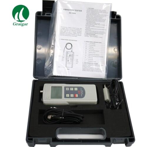 AV-160A Portable Vibration Tester Meter Digital Vibration Detector With Vibration Acceleration Velocity Displacement Tester