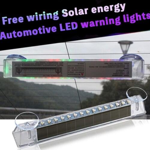 Car External Lights Wireless Car LED Alarm Lights Side Marker Indicator Light Car Solar Flashing Low Trailer Rear Warning Light