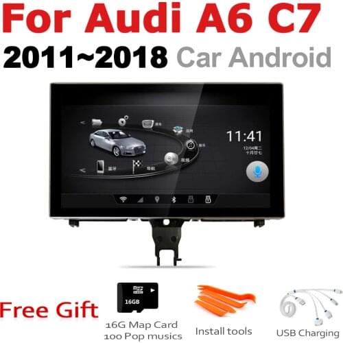 TBBCTEE For Audi A6 C7 2011~2018 AU MMI RMC 2 din Android gps car play mlutimedia player stereo Navi Navigation Android Auto