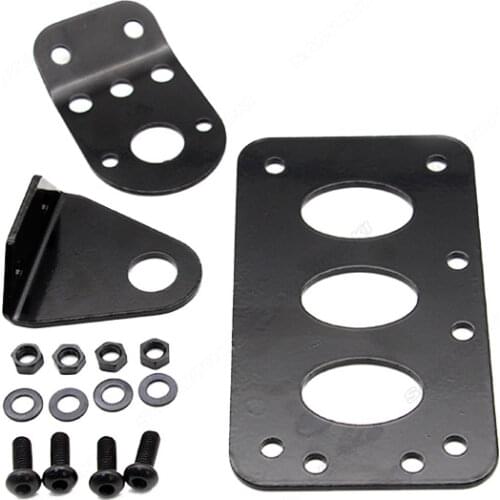 Black Universal Motorcycle Side Mounted Tail Light Frame License Plate Bracket Retro Aluminum Motorcycle Accessories