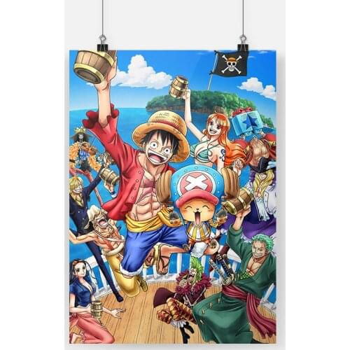 HD Print Canvas One Piece Paintings Home Decor Wall Art Hot Animation Figure Modular Pictures Modern Posters Bedroom No Frame