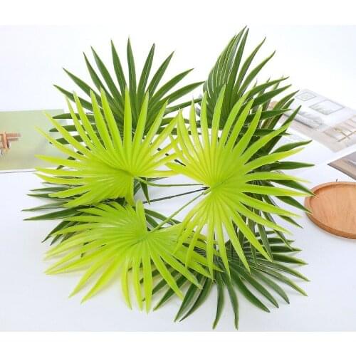 Fake plant decor plastic Artificial plant Palm Leaf Palm simulation Leaf Party Hanging Decoration for home Wedding Arch Supplies