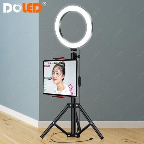 8 inches Selfie Ring Light LED Circle Lamp with Photographic Trpod Stand for Live Stream Makeup Video Photo on YouTube Tiktok