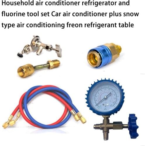 Air Conditioning Fluoride Adding Tool Kit For R22 R134A R410 R600 Refrigerant Car Air Conditioning Common Cool Gas Meter