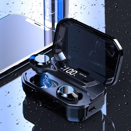 New Arrival 4000mAh Power Bank Case Blue G02 TWS True Wireless Stereo Tooth Earbuds TWS Headphones Earbuds With Power Bank Case