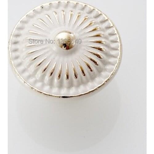 New 2pcs 30mm Cabinet Kitchen Knobs&Hanles Euro-Style Bedroom Furniture Drawer Knobs Ivory Knobs Closet Handle Doors Pulls Bars