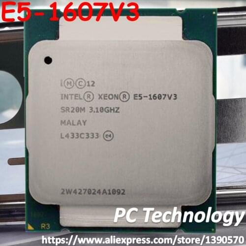 Original Intel Xeon OEM version E5-1607V3 E5 1607V3 (not es) 3.10GHZ 10M 4CORES LGA2011-3 E5 1607 V3 Processor free shipping