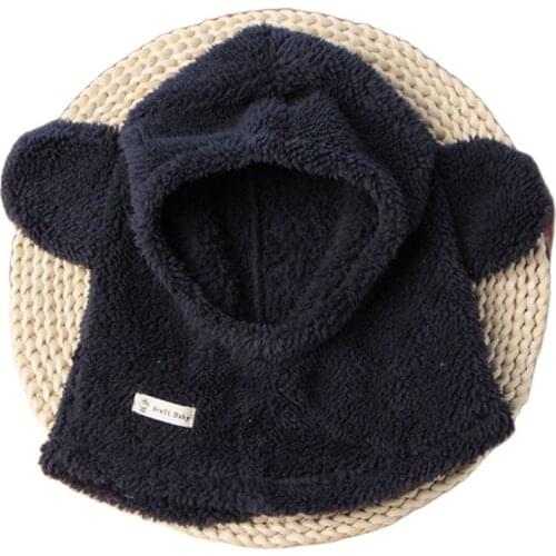 2020 New Plush Children Hooded Hats Warm Kids Scarf Cotton Velvet Thickened Ear Cap Baby Girls Hat Autumn Winter Bomber Hat