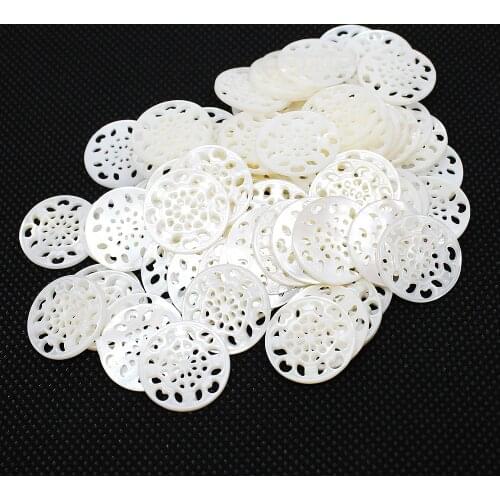 Natural Conch Shell Pendant Hollow Carved Glamour White Shell Pendant Used in Jewelry Making DIY Bracelet Necklace Accessories