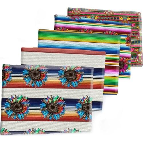 Polyester Cotton Fabric Printed Mexico Flowers Twill Fabrics Sheet DIY Dress Handbag 50*145cm