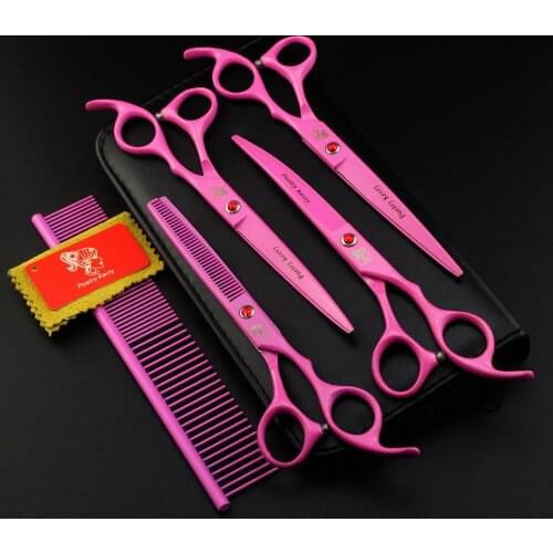 Poetry Kerry 7.0 inch Professional Pet Scissors For Dog Grooming Straight & Thinning & Curved Scissors Dog Grooming Shears