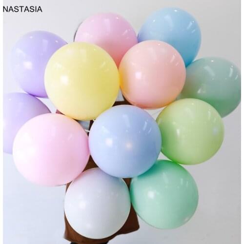 NASTASIA 100pcs/lot macaron multicolor latex balloon 5 inch wedding decoration balloons birthday party
