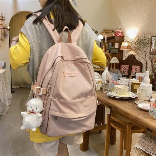 Student School Bag Large Capacity Children Shoulder Bags Cute Big Travel Women Backpack Waterproof Bookbags Doll Laptop Satchel