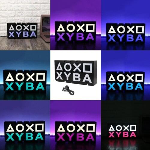 Game Handle Button Icon Light RGB Voice Control Night Light Game Atmosphere Desk Lamp for Game Live Bedroom Decor Wholesales