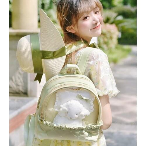 Japanese Casual Sleeping Bag Backpack For Women Lolita JK Handbag OB11 BJD Doll Bag Tote Wallet Purse Cute Girl Daily Props
