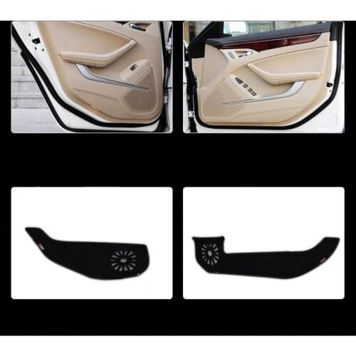 4pcs Fabric Door Protection Mats Anti-kick Decorative Pads For Cadillac CTS 2008-2014