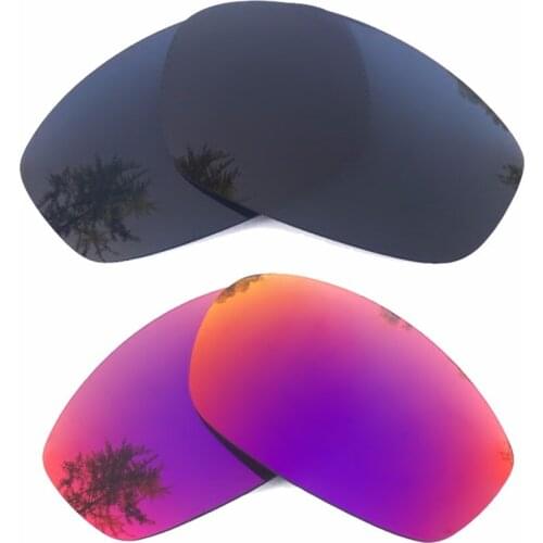 Black & Midnight Sun Mirrored Polarized Replacement Lenses for Blender Frame 100% UVA & UVB