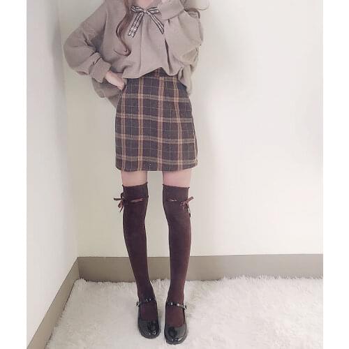 Winter Womens sexy Over The Knee Socks Sweet Bow Bandage Thigh High Stocking Japanese Lolita Style Ribbon Student Long Socks