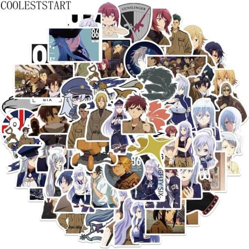 10/60 Pcs Anime 86- Eighty Six Stickers Phone Guitar Laptop Cars Luggage Waterproof Graffiti Decals Sticker Autocollantes Enfant