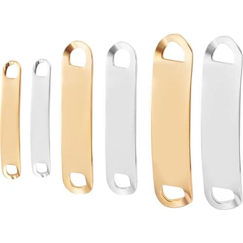 10Pcs/Lot Stainless Steel Gold Tone Charm Bracelet DIY For Mens Womens Bangle Jewelry Making