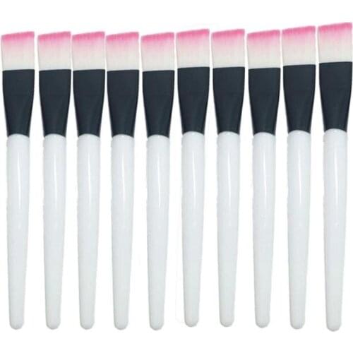 10 PCS New Foundation Facial Concealer Mask Cosmetic Beauty Soft Makeup Mud Women Skin Face care Brush Foundation Brush Tools