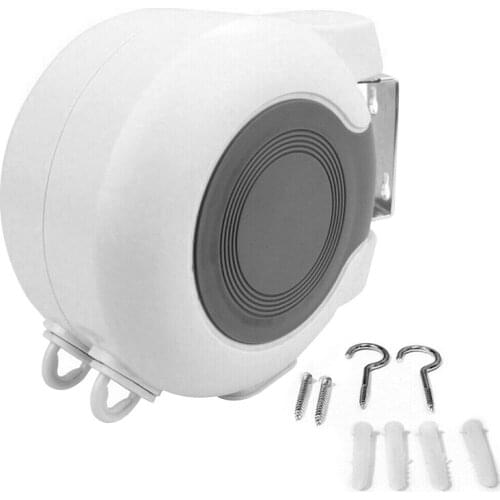 13M Double Line Wall Hanger Retractable Clothesline Indoor Clothes Dryer Drying Rack E2S