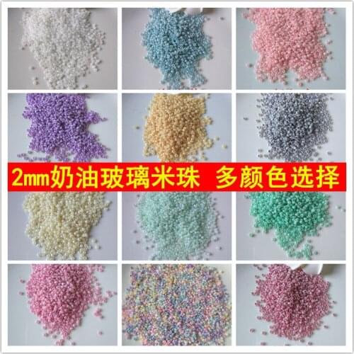 2mm cream rice beads, diy12 / 0 accessories, hand-made materials for loose beads