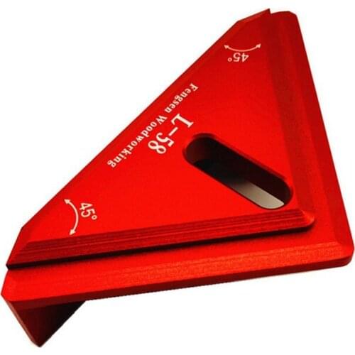 45/90 Degree Aluminum Alloy Right Angle Ruler Woodworking Scribe Ruler Direct Line Marking Device Woodworking Measuring Tools