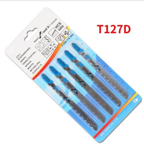 5pcs/set High Quality HCS T-shank Saw Kit Blade Wood plastics Plywood Cutting for Jigsaw Wholesale Drop Shipping Sale