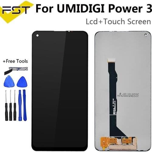 6.53''Black For UMI UMIDIGI Power 3 LCD Display and Touch Screen Digitizer Assembly Repair Parts+Tools For UMI Power 3