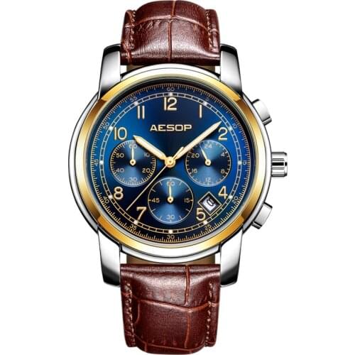 Aesop Men's Watch With Leather Strap