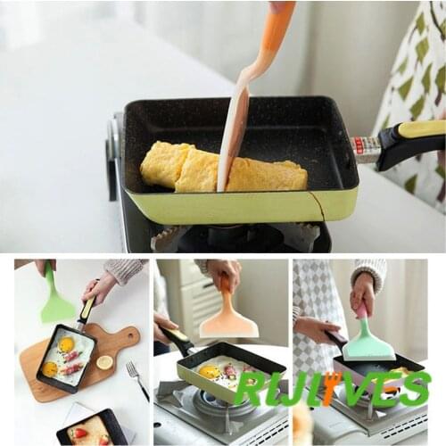 Non-stick Silicone Kitchen Ware Cooking Utensils Spatula Beef Meat Egg Kitchen Scraper Wide Pizza Cooking Tools Shovel