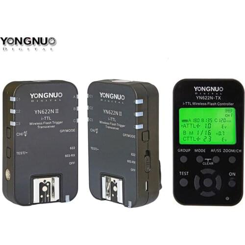 Yongnuo YN-622N-TX 622N KIT YN 622N II Wireless TTL Flash Controller Trigger Transceivers for Nikon D750 D800 D5100 d3400 N1 N3