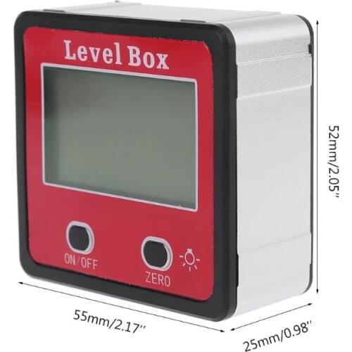 Digital Inclinometer Spirit Level Protractor Angle Gauge Meter Bevel Level Box with Magnet 83XA