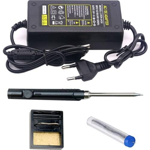 SH72 Electric Soldering Iron 65W MINI portable adjustable temperature welding solder station DC5525 24V Power Supply