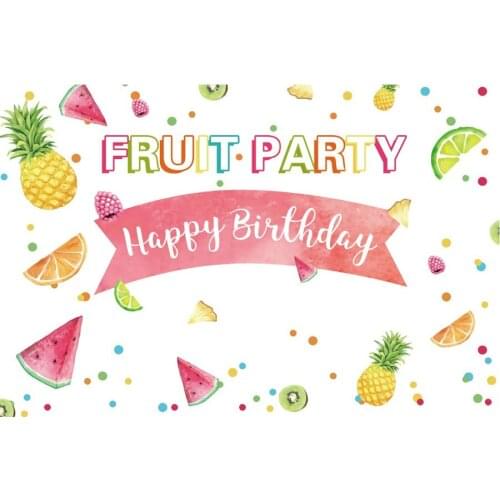Fruit Party Backdrop Happy Birthday Photography Background Photo Booth Studio Decor
