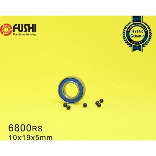 6800 Hybrid Ceramic Bearing 10x19x5 mm ABEC-1 ( 1 PC ) Bicycle Bottom Brackets & Spares 6800RS Si3N4 Ball Bearings