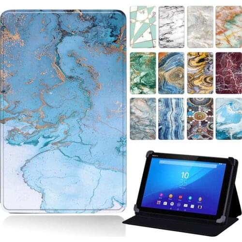 Leather Tablet Case for Sony Xperia Z3 Tablet Compact 8.0" /Xperia Z4 Tablet 10.1" Drop Resistance Protective Shell Cover+Stylus