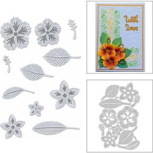 2020 New Spring Plants Metal Cutting Dies Leaves and Flowers Die Paper Cut Scrapbooking For Crafts Card Making No Stamps Sets