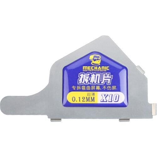 MECHANIC X10 Thin Steel Opening Pry Blade Metal Tablet Spudger Cell Phone Tablet Screen Repair Opening Tools Disassemble Card
