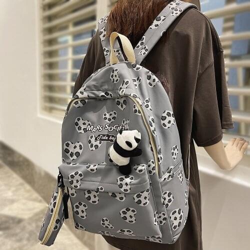 Fashion Lady Waterproof Travel Bag Cartoon Print Cool Girl Harajuku New Backpack Female Laptop Student Bag Women Cute Backpacks