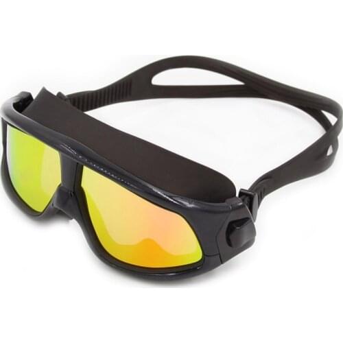 Unisex Anti-Fog UV High-definition Silicone Large Frame Swimming Goggles Electroplating Fashion Polarized Diving Glasses