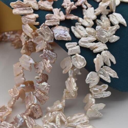 Freshwater pearl white/pink/purple baroque biwa reborn keshi 14" FPPJ wholesale beads nature loose beads for DIY jewelry