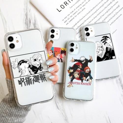 Jujutsu Kaisen Satoru Gojo anime Phone Case Transparent soft Cover For iphone 5 se 2020 6 6s 7 8 11 12 plus mini x xs xr pro max