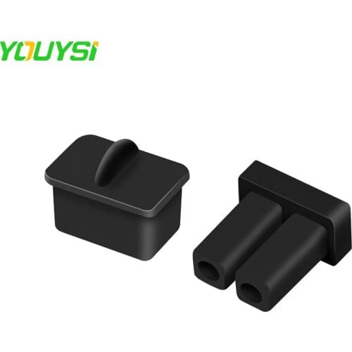YOUYSI 100pcs SFP Dust Cap for SFP Transcever Switch Port Black Silicone SFP / XFP LC Duplex Plug